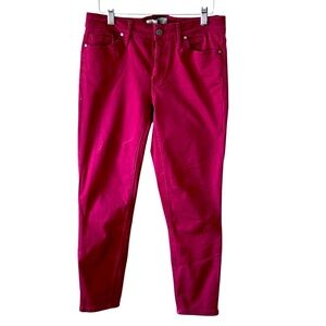 Calvin Klein Ankle Skinny Burgundy Jeans
